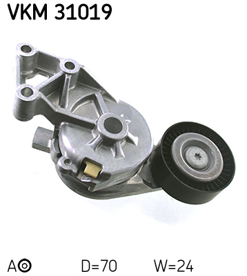 diržo įtempiklis, V formos rumbuotas diržas - VKM 31019 SKF